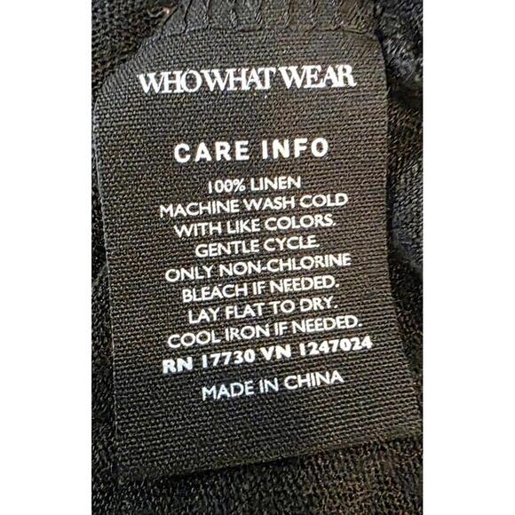 Who What Wear Black Boxy Linen Short Sleeve Top XL  Basic Capsule Casual Chic - Picture 6 of 7